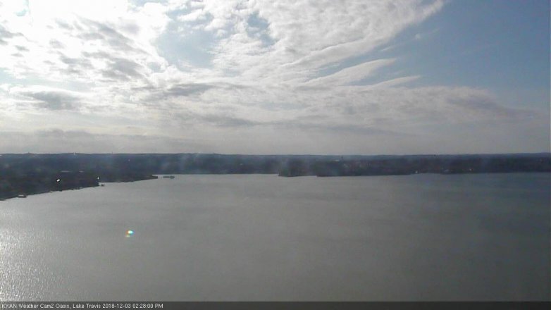 Lake Travis webcam, December 3, 2018 1:30 PM CT