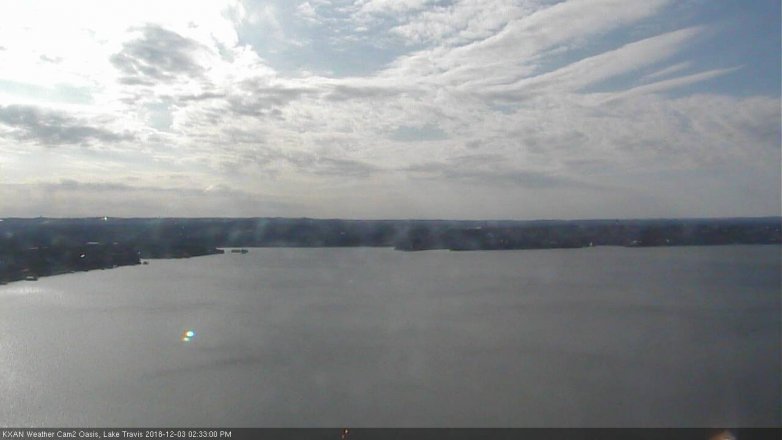 Lake Travis webcam, December 3, 2018 1:35 PM CT