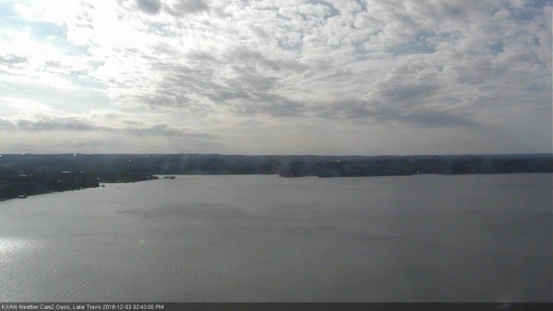 Lake Travis webcam, December 3, 2018 1:45 PM CT