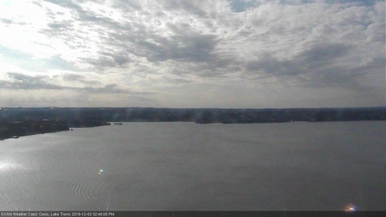 Lake Travis webcam, December 3, 2018 1:50 PM CT