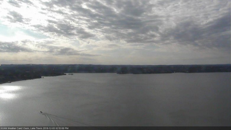 Lake Travis webcam, December 3, 2018 1:55 PM CT