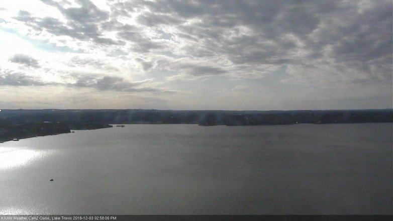 Lake Travis webcam, December 3, 2018 2:00 PM CT