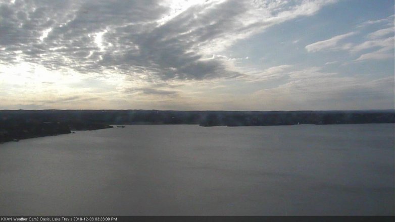 Lake Travis webcam, December 3, 2018 2:25 PM CT