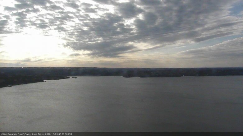 Lake Travis webcam, December 3, 2018 2:40 PM CT