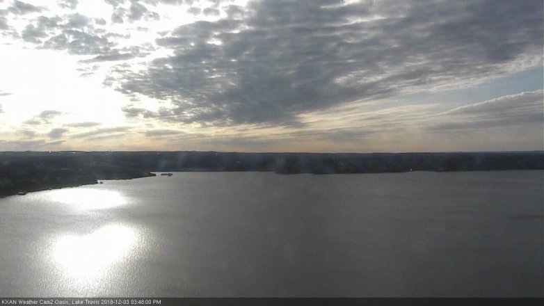 Lake Travis webcam, December 3, 2018 2:50 PM CT