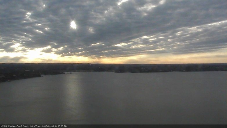 Lake Travis webcam, December 3, 2018 3:35 PM CT