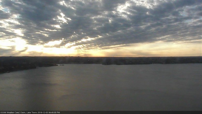 Lake Travis webcam, December 3, 2018 3:50 PM CT
