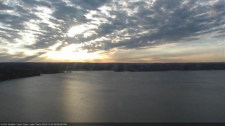 Lake Travis webcam, December 3, 2018 4:00 PM CT