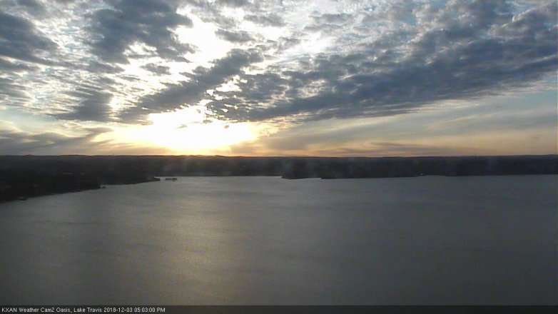 Lake Travis webcam, December 3, 2018 4:05 PM CT