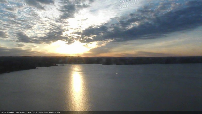 Lake Travis webcam, December 3, 2018 4:10 PM CT