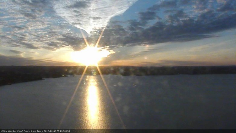 Lake Travis webcam, December 3, 2018 4:15 PM CT