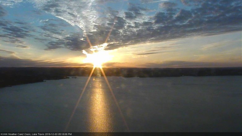 Lake Travis webcam, December 3, 2018 4:20 PM CT