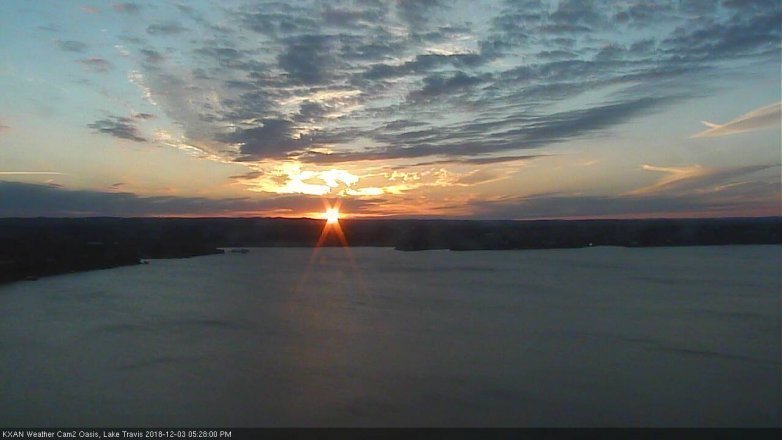 Lake Travis webcam, December 3, 2018 4:30 PM CT