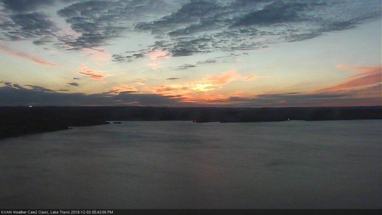 Lake Travis webcam, December 3, 2018 4:45 PM CT
