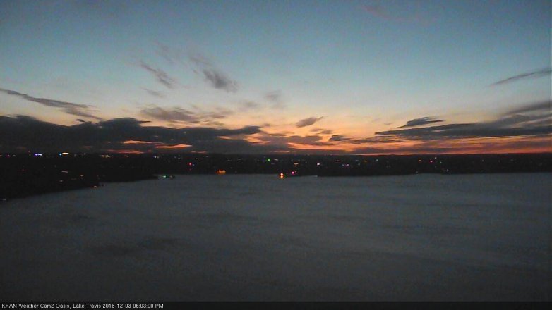 Lake Travis webcam, December 3, 2018 5:05 PM CT