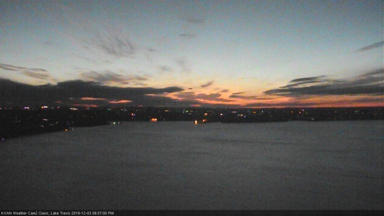 Lake Travis webcam, December 3, 2018 5:10 PM CT