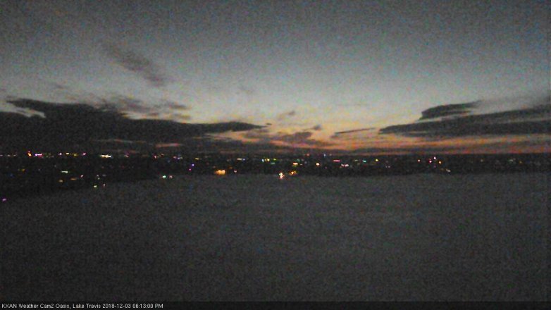 Lake Travis webcam, December 3, 2018 5:15 PM CT