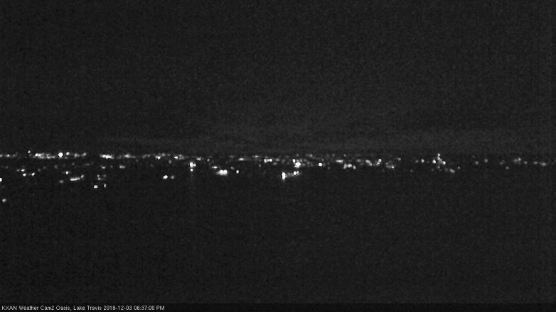 Lake Travis webcam, December 3, 2018 5:40 PM CT