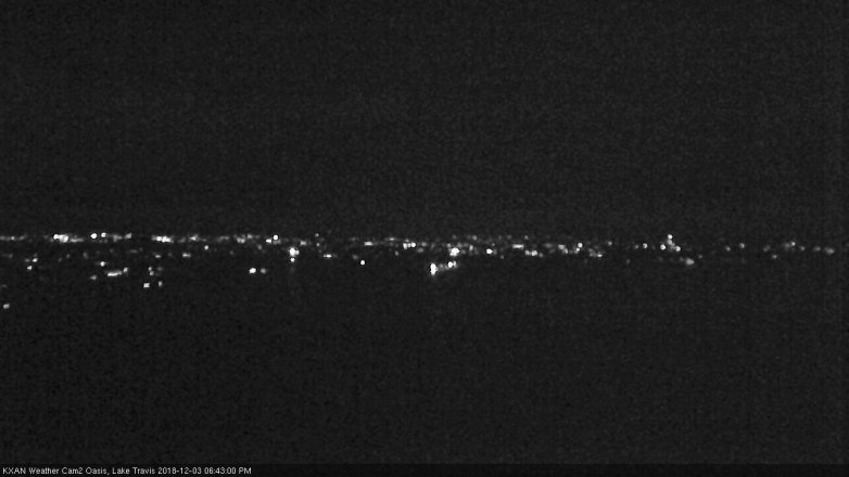 Lake Travis webcam, December 3, 2018 5:45 PM CT