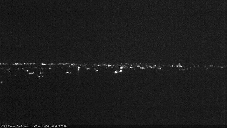 Lake Travis webcam, December 3, 2018 6:30 PM CT