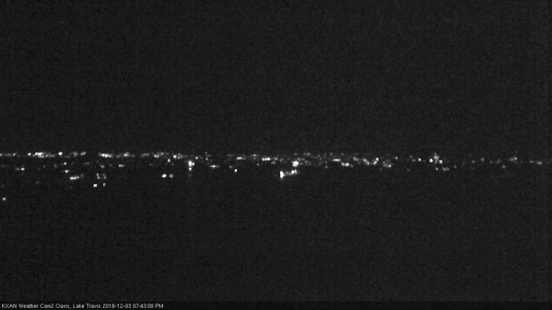 Lake Travis webcam, December 3, 2018 6:45 PM CT