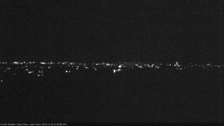 Lake Travis webcam, December 3, 2018 6:50 PM CT