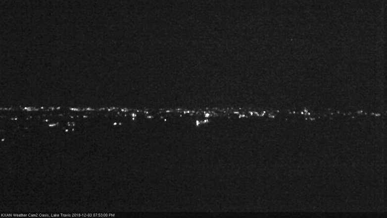 Lake Travis webcam, December 3, 2018 6:55 PM CT