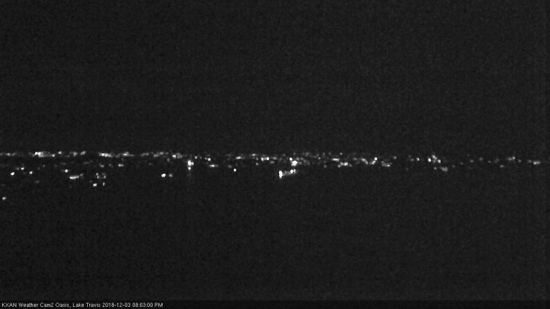 Lake Travis webcam, December 3, 2018 7:05 PM CT