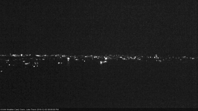 Lake Travis webcam, December 3, 2018 7:10 PM CT