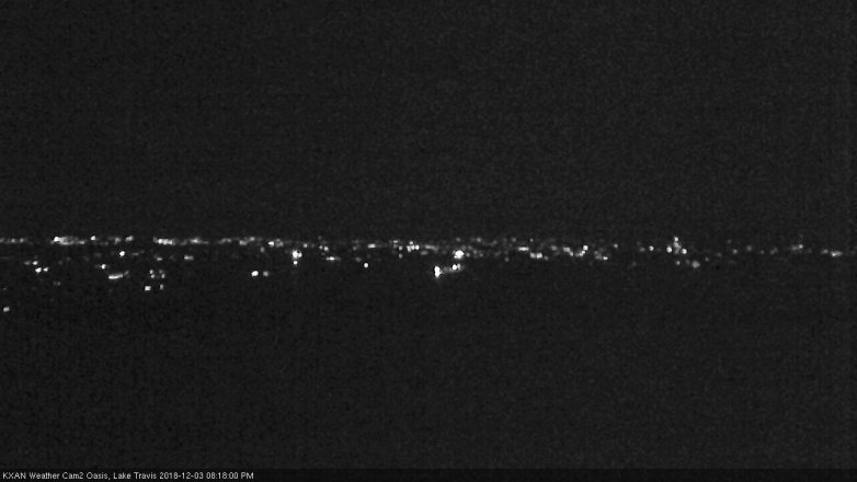 Lake Travis webcam, December 3, 2018 7:20 PM CT