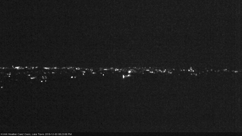 Lake Travis webcam, December 3, 2018 7:25 PM CT