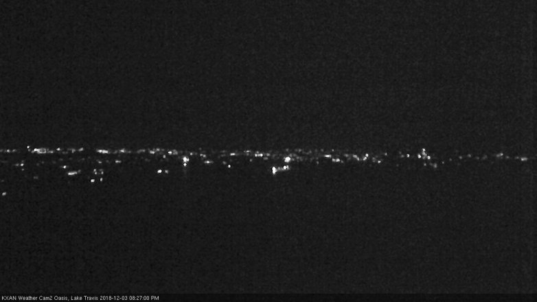 Lake Travis webcam, December 3, 2018 7:30 PM CT
