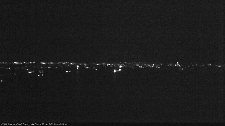 Lake Travis webcam, December 3, 2018 7:45 PM CT