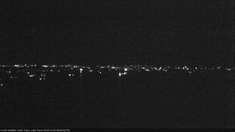 Lake Travis webcam, December 3, 2018 7:50 PM CT