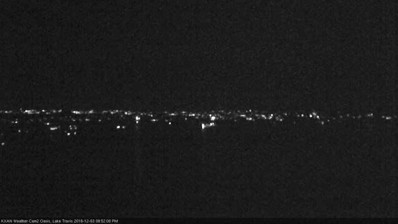 Lake Travis webcam, December 3, 2018 7:55 PM CT