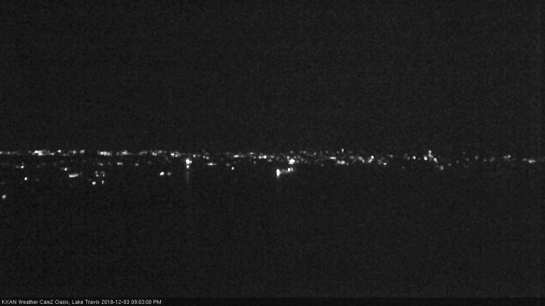 Lake Travis webcam, December 3, 2018 8:05 PM CT