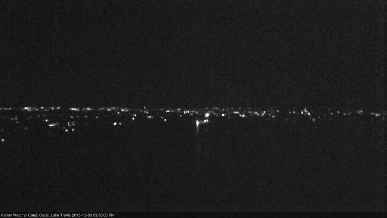 Lake Travis webcam, December 3, 2018 8:35 PM CT