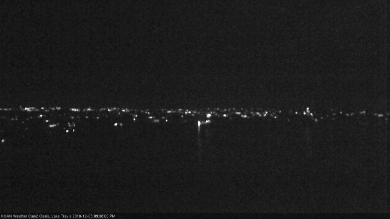 Lake Travis webcam, December 3, 2018 8:40 PM CT