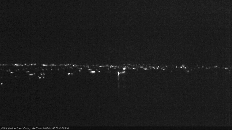 Lake Travis webcam, December 3, 2018 8:45 PM CT