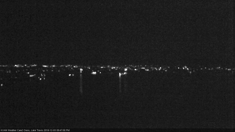 Lake Travis webcam, December 3, 2018 8:50 PM CT