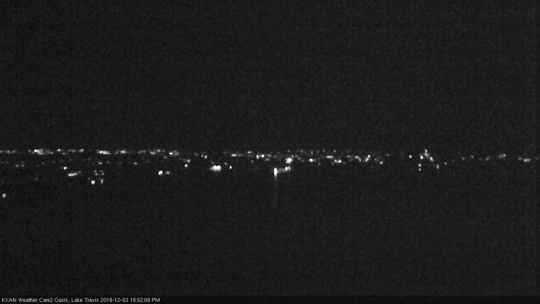 Lake Travis webcam, December 3, 2018 9:05 PM CT