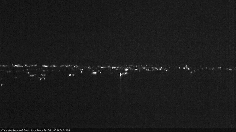 Lake Travis webcam, December 3, 2018 9:10 PM CT