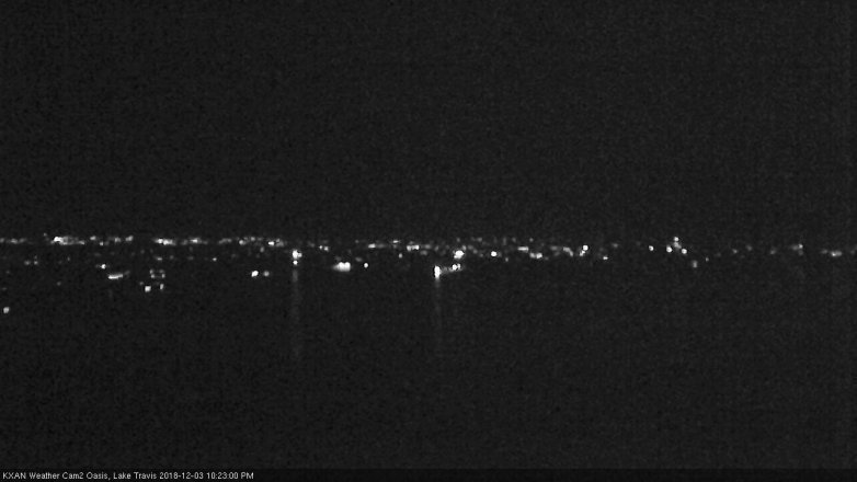 Lake Travis webcam, December 3, 2018 9:25 PM CT