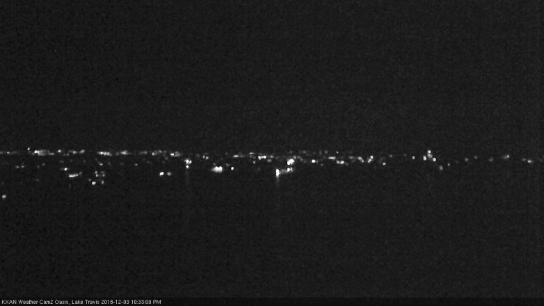 Lake Travis webcam, December 3, 2018 9:35 PM CT