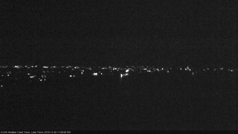 Lake Travis webcam, December 3, 2018 10:10 PM CT