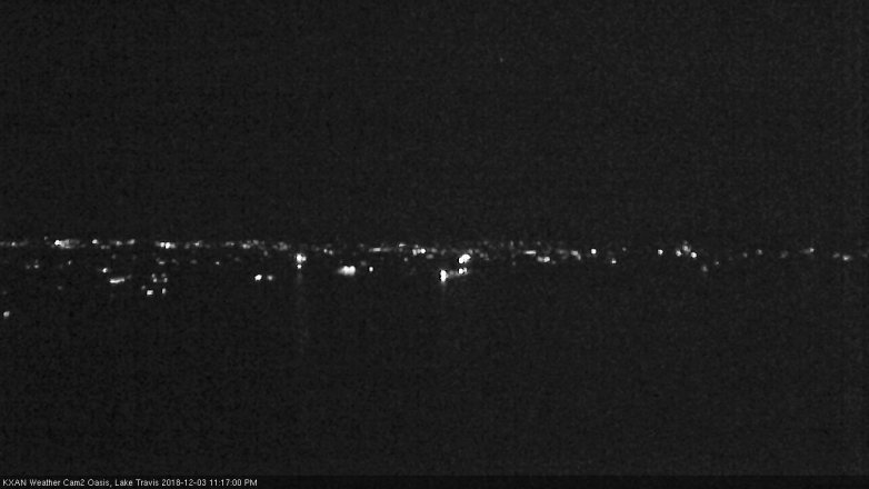 Lake Travis webcam, December 3, 2018 10:20 PM CT