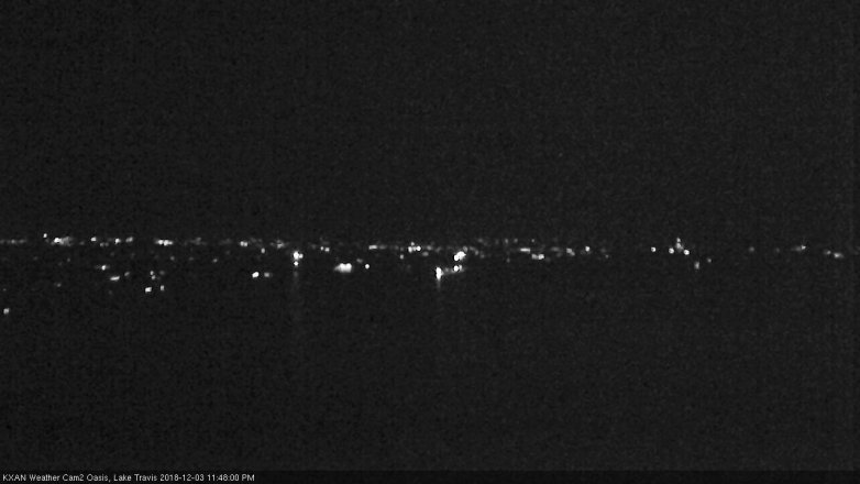 Lake Travis webcam, December 3, 2018 10:50 PM CT