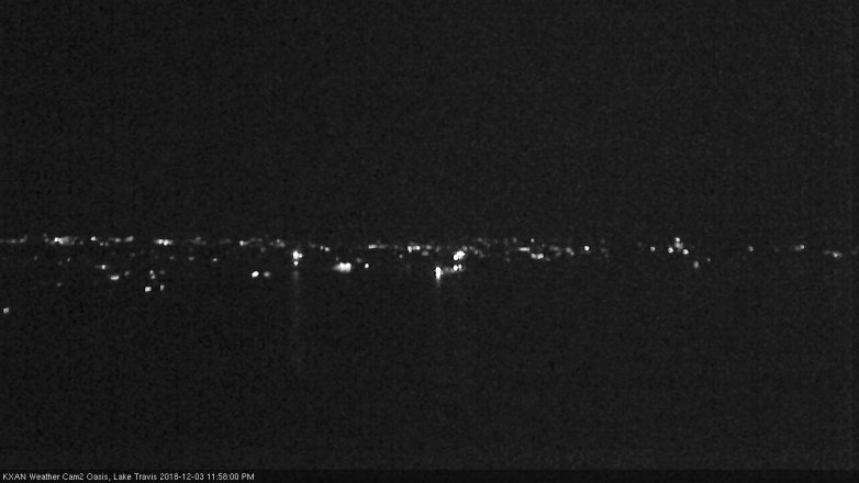 Lake Travis webcam, December 3, 2018 11:00 PM CT
