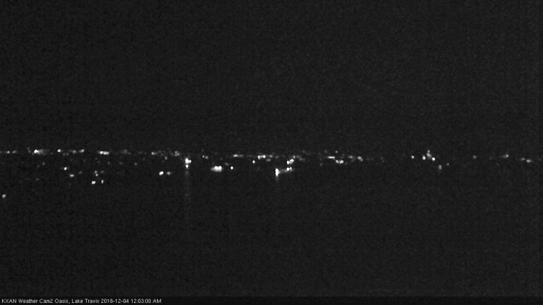 Lake Travis webcam, December 3, 2018 11:05 PM CT