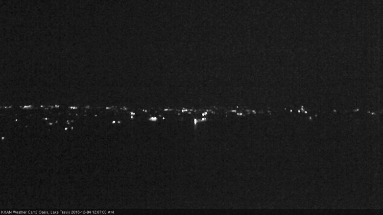 Lake Travis webcam, December 3, 2018 11:10 PM CT